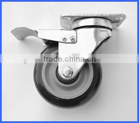 Swiveling Groove Caster With Brake photo-4