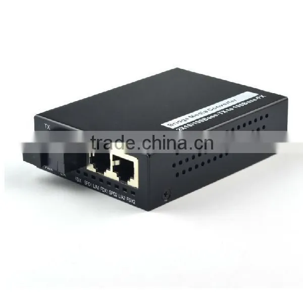 1 Fiber to 2 UTP Unmanaged 20km 10/100Mbps Megabit Ethernet Fiber Switch IP Camera photo-4