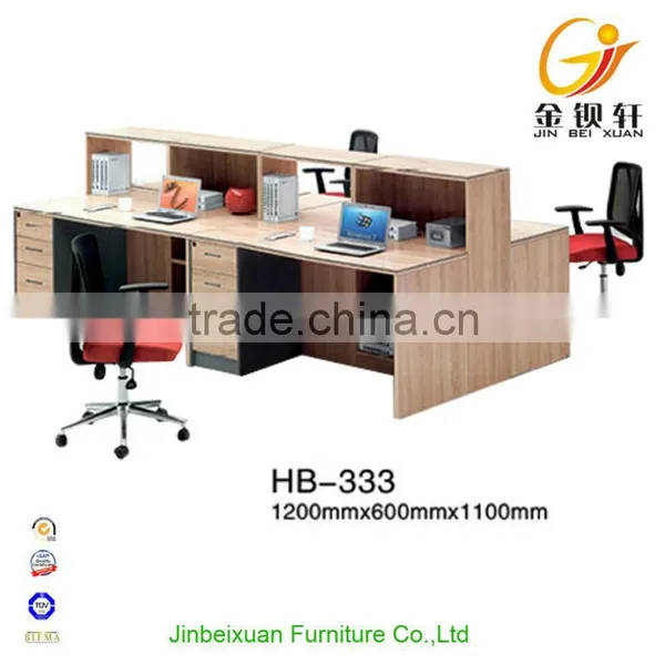 Comfortable Wooden Type 4 Person Bookcase With Computer Desk photo-3