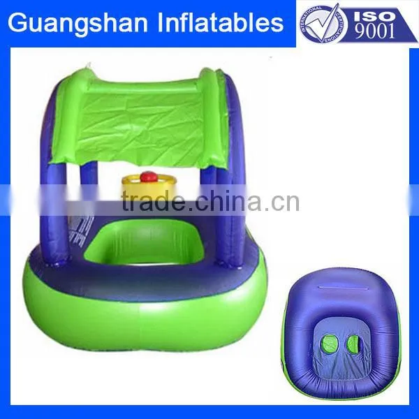 customized PVC inflatable kids pool ring boat seat