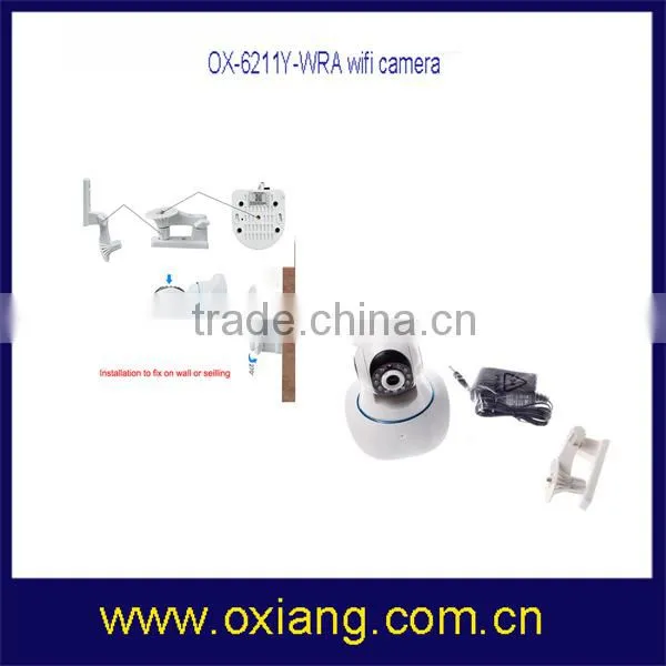 wireless cctv camera with memory sd card recording rotating
