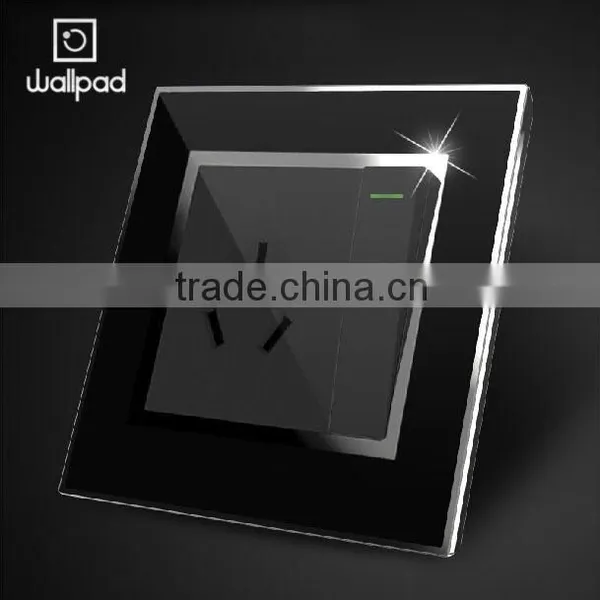 New Design Wallpad Black Waterproof Acrylic Glass 110~250V 1Gang Switch and Electric 3 Pin Austrilia Wall Socket photo-3