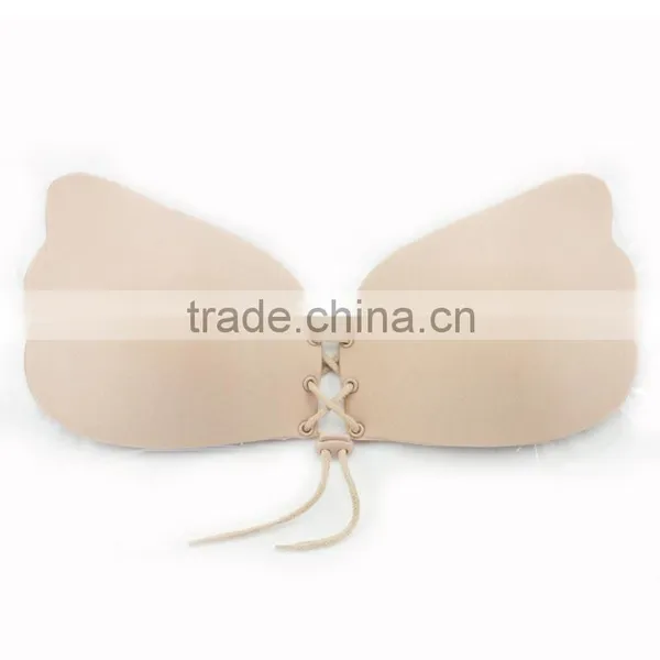 Ideal Fashions LALA Butterfly Women's New Bra Invisible Push Up Bra Strapless Adhesive Demi Cup Bra Brassier photo-2