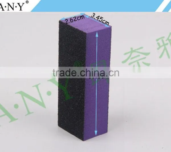 Nail Art Manicure Polishing Cheap Purple Sponge 3 Way Nail Buffer photo-4