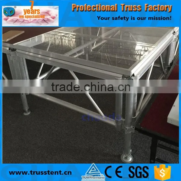 Transparent Clear Lighting White Acrylic Glass Wedding Stage Platform photo-4