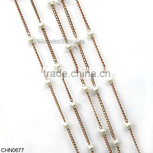 Black And White Brass Swing Decorative Chain photo-6