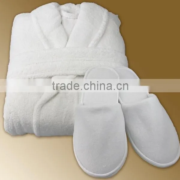 high quality white cotton towel robe set