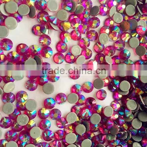 Full Colors and Sizes Good Price Super Quality Fuschia AB Clothing Hotfix Rhinestone photo-2
