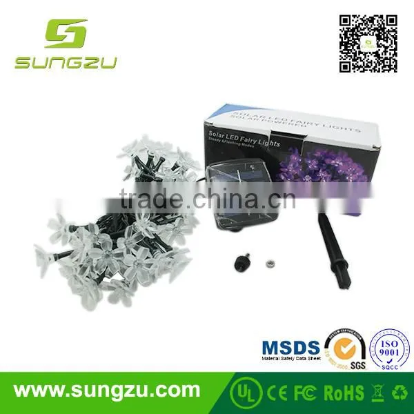 Sense Light High Quality Beatiful Solar Flower 50 Led Lights for Wedding or Christmas Holiday Party Decoration