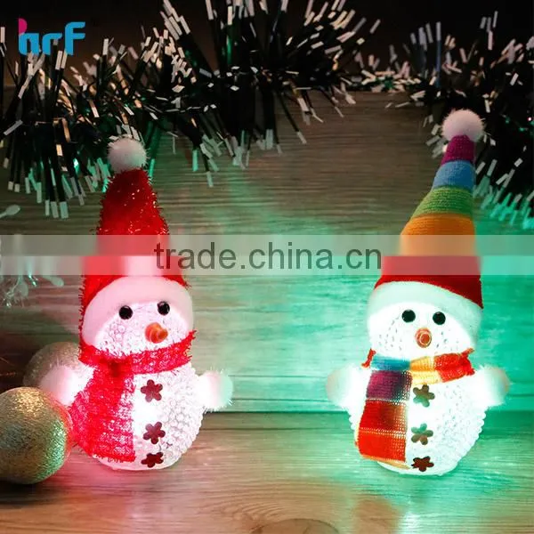 Mini LED Xmas snowman light ,color changing EVA craystal flash light