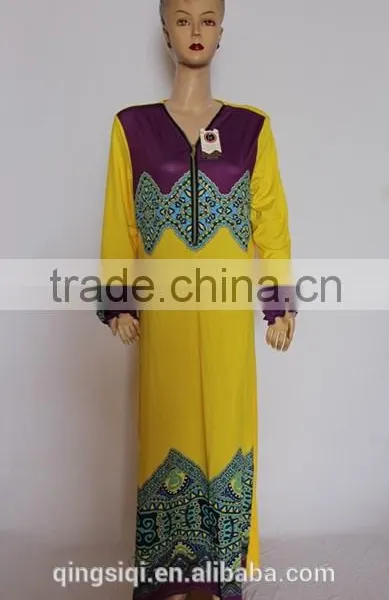 Fashion Long Sleeve Arab Lady Long Gown photo-2