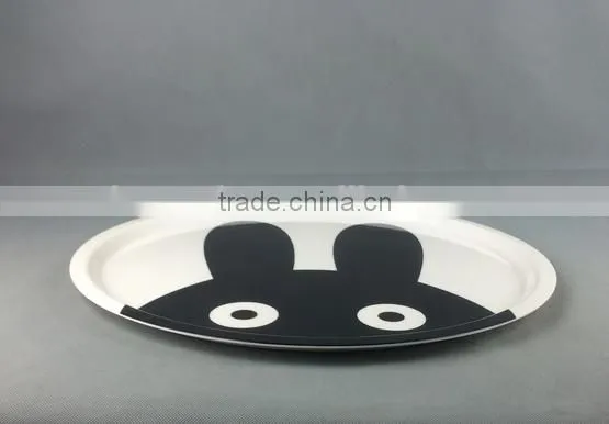 China Round Solid Plastic Serving Tray Dinner Plate photo-2