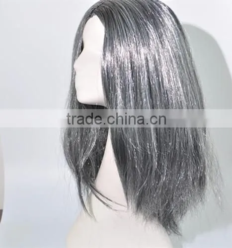 Gray and Black Christmas Wig Fanny Wig N220 photo-2