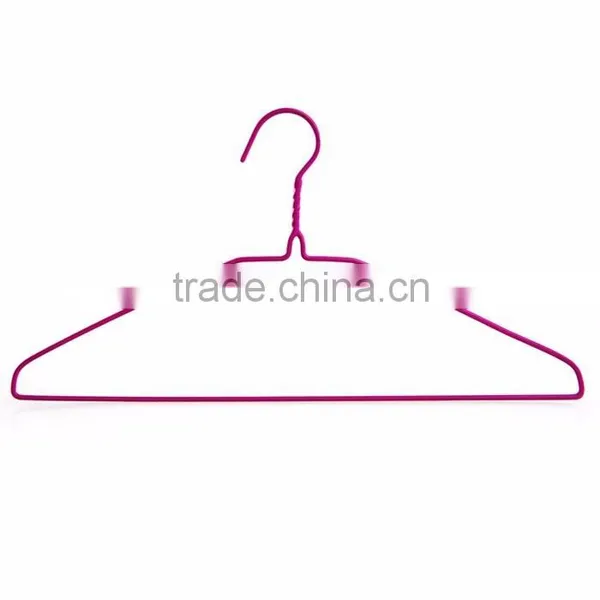 Wholesale Fashion PE Coated Laundry Wire Hanger