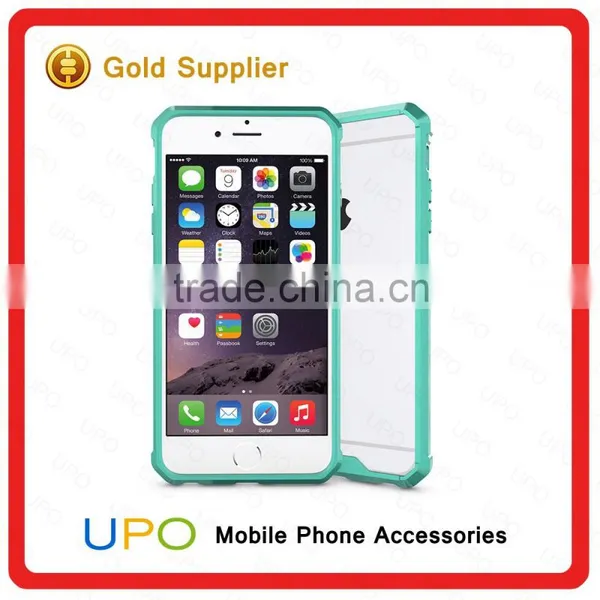 [UPO] Fashionable Wholesales Shockproof Hybrid TPU PC Transparent Clear Armor Phone Case for IPhone 6 Plus photo-4