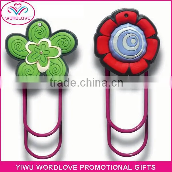 Custom 3D Love Heart Shaped PVC Magnetic Bookmark Clip for Sale photo-4