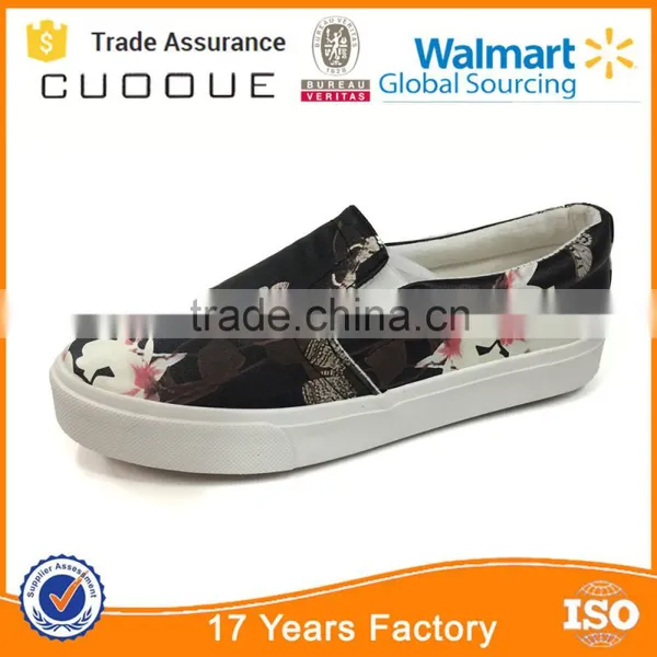 Women Cloth Shoes Slip-on Casual Floral Canvas for Women's