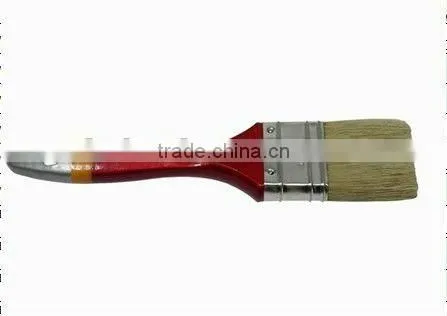 White Boiled Bristle Flat Paint Brush