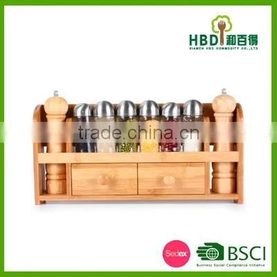 Hot New Products for 2016 Cheap and Modern Kitchen Bamboo Spice Rack Set photo-4