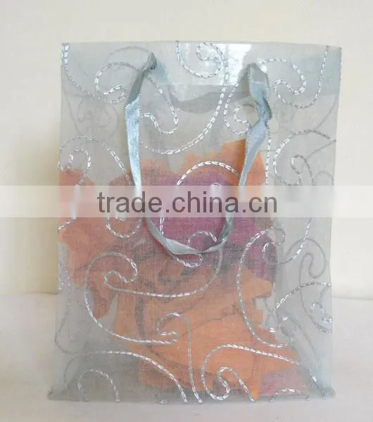Fine 100% Cotton Transparent Indian Manufactured Organza With Hand Embroidery