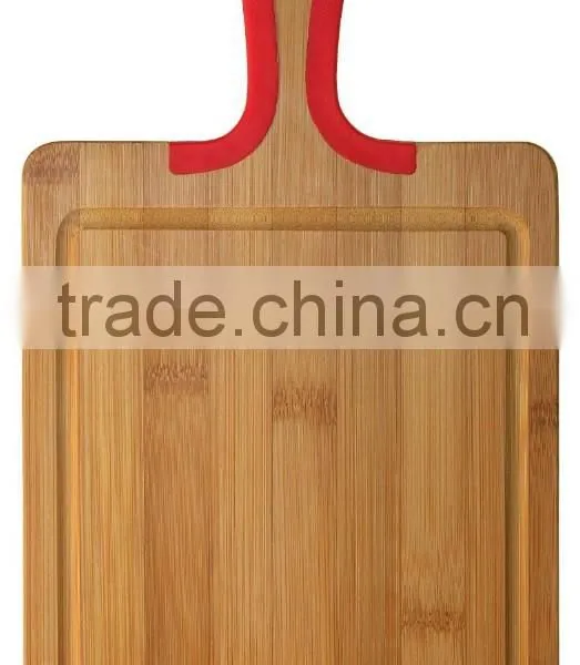 Square Bamboo and Silicone Cutting Chopping Board photo-2