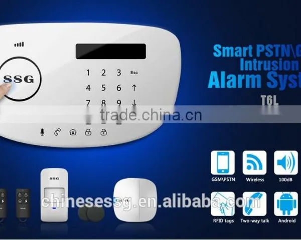 Wireless Smart Gsm Alarm System With LCD Burglar Alarm System Panel