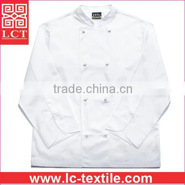 Wholesale Mandarin Collar Design White Chef Uniform Equipped With 10 Interchangeable Buttons(LCTU0019) photo-2