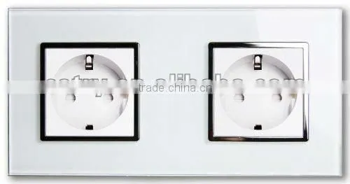 13A SHUKO Double socket,Double European standard socket
