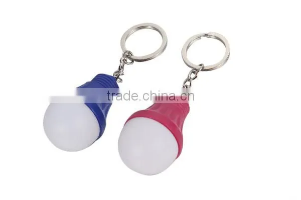 1 LED Bulb Shape Keychain Light Mini Keychain Led Flashlight Wholesale photo-2