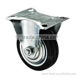 3-10 Inch Industrial Rubber Caster Wheel With Fixed photo-3