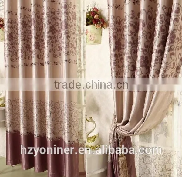 2015 Hot Sale Printed Designed No. 25 Window Curtains, Made- up Black Out Fabric in Home or Hotel photo-2
