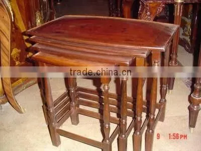 Antique French Nest of Three Tables photo-6