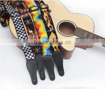 Wholesale Leather Guitar Straps Custom Pattern Guitar Strap