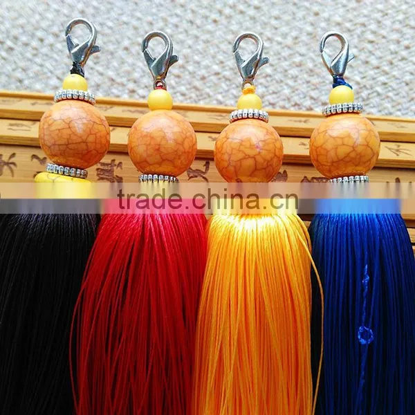 Short Beeswax Crack Bead Tassel for Bags Decoration photo-4