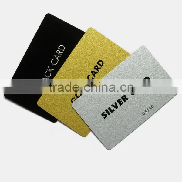 Gold Metallic Business Embossed PVC Cards photo-5