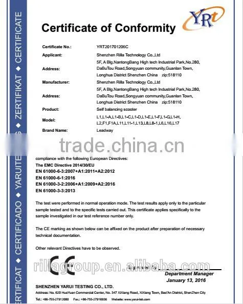 Leadway Motorcycle Electric 2 Two Wheel Smart Balance Self Balancing Scooter 84V (W6L-07a) photo-5