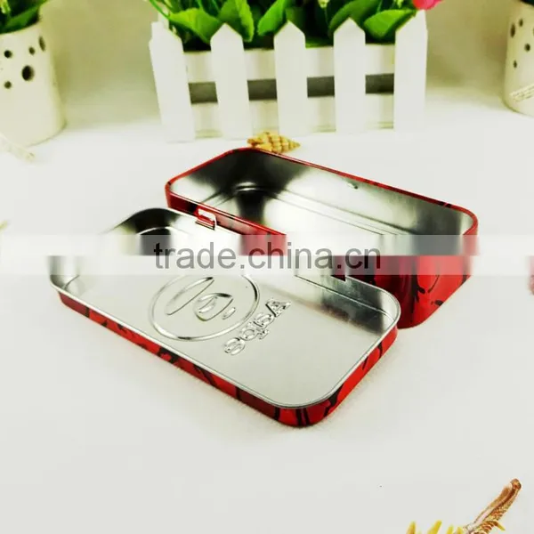 Beautiful Hinged Rectangular Tin Can for Pencil photo-5