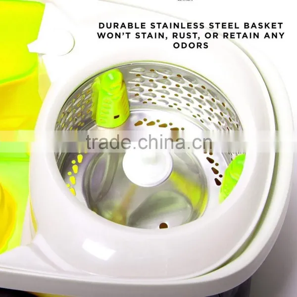 Vivinature Stainless Steel Deluxe Rolling Spin Mop photo-3