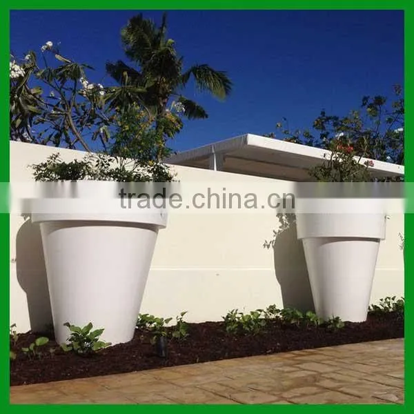FO-306 Round Tapered Fiberglass Planter for Decoration