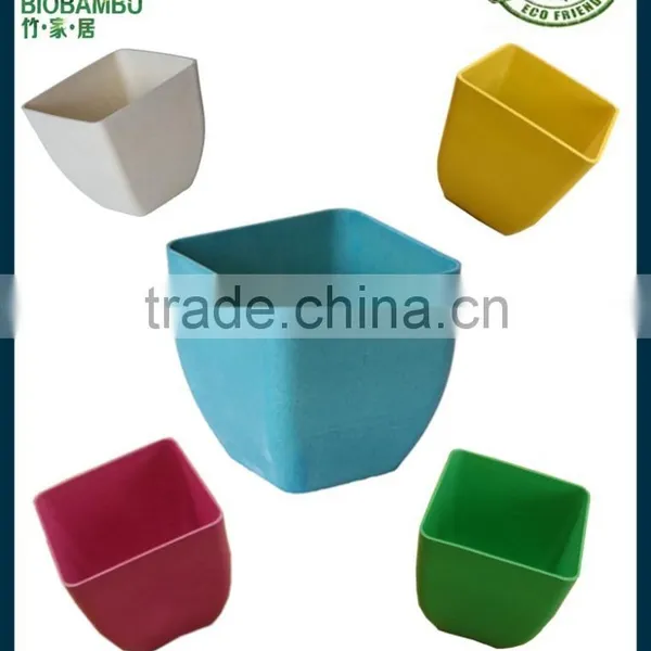 Factory Price Long-lasting Diswasher Safe Bamboo Fiber Product Degradable Flower Pot photo-2