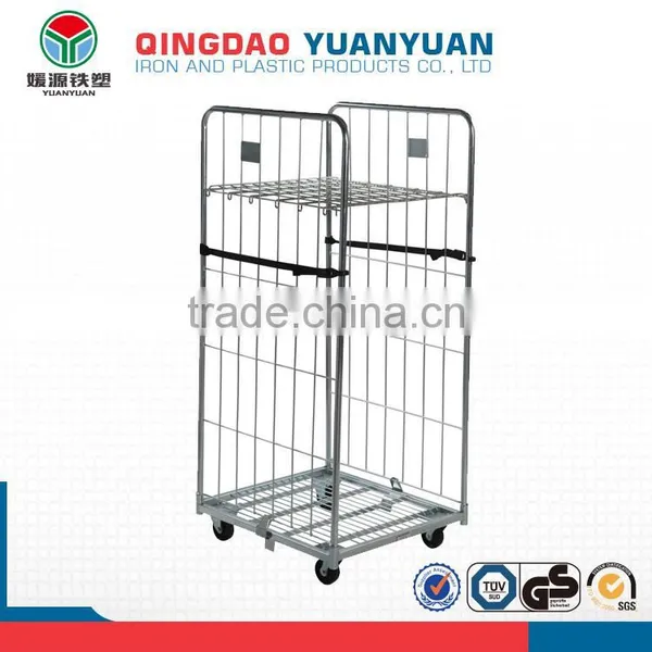 Storage 2 Sided Roll Trolley Logistics Container Collapsible Storage Cages Wire Mesh Security Cage Pallet photo-2