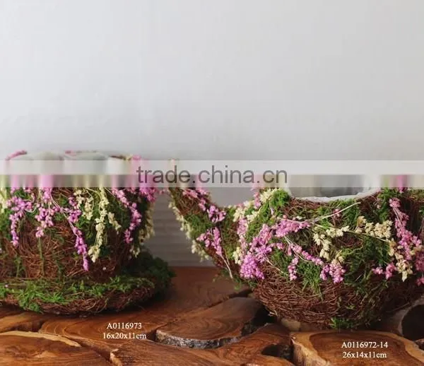 Tea Pot Planter Moss and Vine Container Fairy Garden Supply photo-3