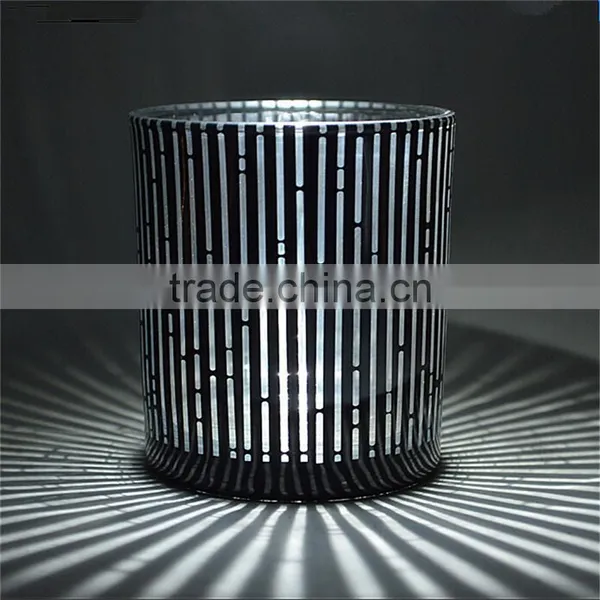 Black Glass Candle Jar With Wooden Lid photo-4