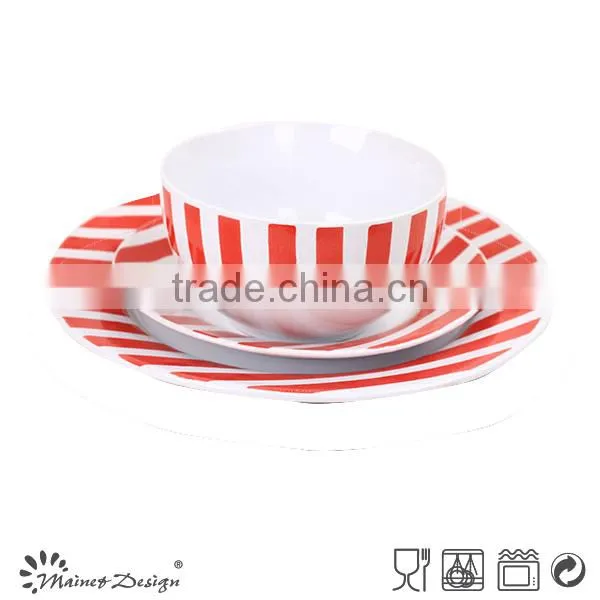 Red Stripes Crockery Cereal Bowl photo-3