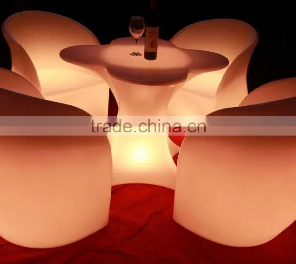 Modern Popular Infrared Remote Control Led Commercial Furniture Table Chair Sets photo-2