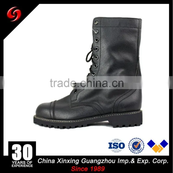 Full Grain Leather Military Boots With Zippers and One Bukle photo-2