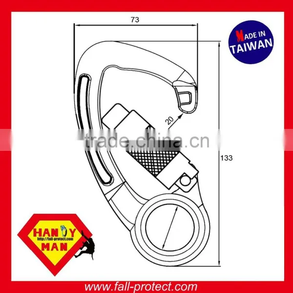 Forged Aluminum Captive Eye Triple Lock Snap Hook photo-2