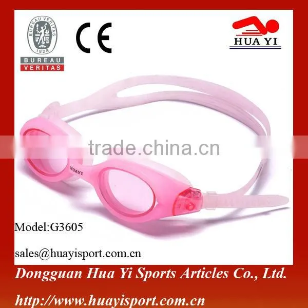 Silicone One Peice Only Funny Logo Anti Fog Swimming Goggles photo-3