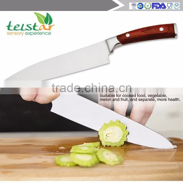 Factory Direct Sale Upscale Stainless Steel Multi-function 5 Piece of Household Wooden Kitchen Knife Set photo-5