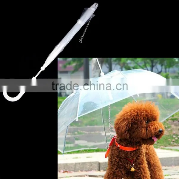 1Pcs Cute Fashion Attractive Comfortable Transparent PVC Dog Puppy Pet Umbrella for Outdoor Rain Travel Hiking Pet Supplies photo-2